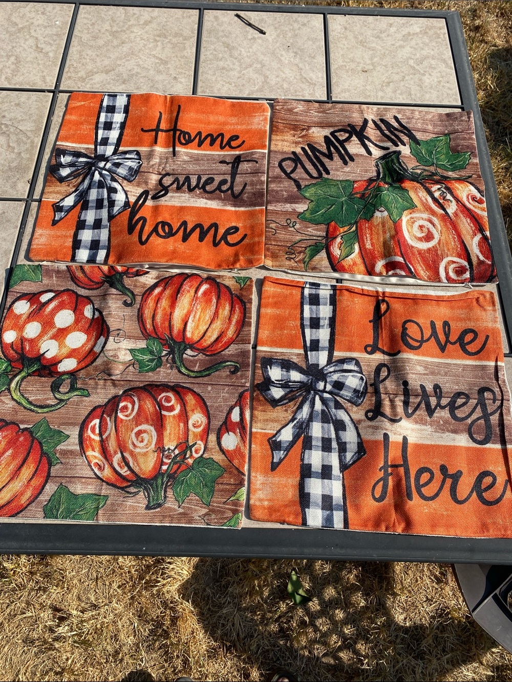 Set of 4 Avoin Colorlife Fall Decorative Pillow Covers 17" X 17"